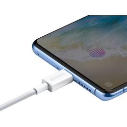 Puikus kabelis USB microUSB laidas greitam įkrovimui 2A 1m baltas