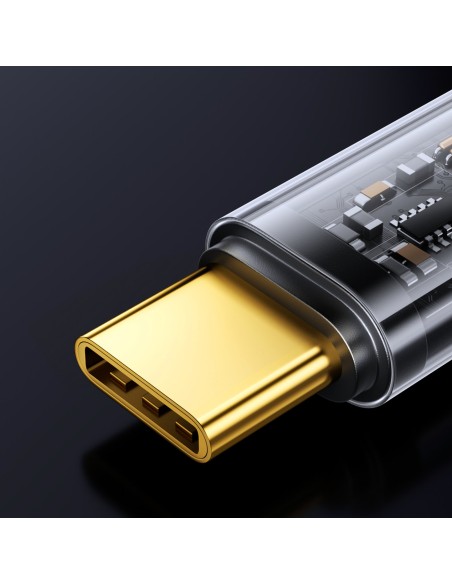 
Tvirtas pintas kabelis USB-C 100W 1,2m mėlynas
