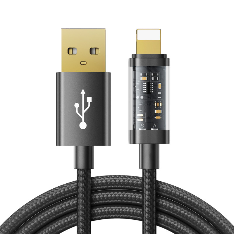 
iPhone USB – Lightning PD 20W 1,2m greito įkrovimo laidas, juodas
