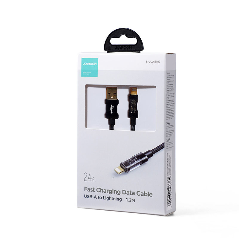 iPhone USB – Lightning PD 20W 1,2m greito įkrovimo laidas, juodas