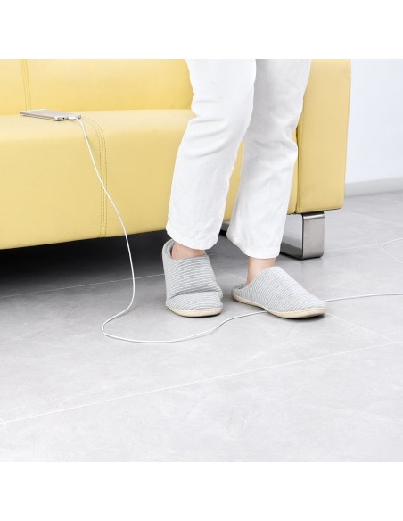 Puikus kabelis USB microUSB laidas greitam įkrovimui 2A 1m baltas Puikus kabelis USB microUSB laidas greitam įkrovimui 2A 1m baltas