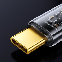 
USB - USB-C laidas įkrovimui ir duomenų perdavimui 3A 2m juodas
