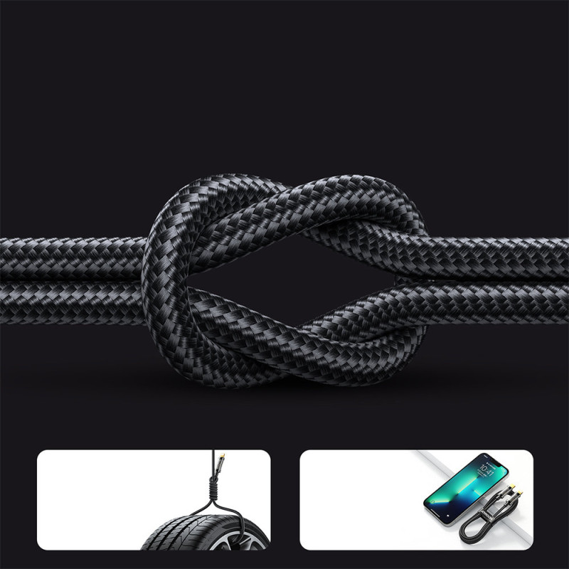 USB - USB-C laidas įkrovimui ir duomenų perdavimui 3A 2m mėlynas