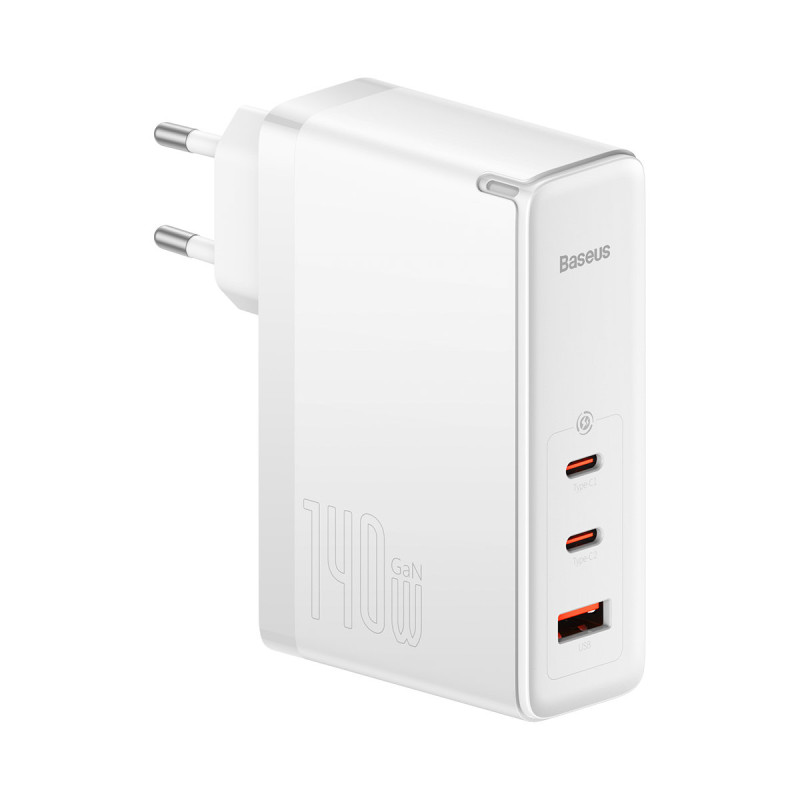 
GaN5 Pro greitas įkroviklis 2x USB-C + USB 140W baltas
