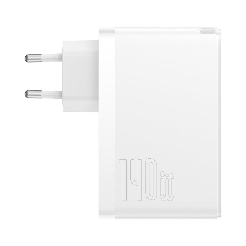 GaN5 Pro greitas įkroviklis 2x USB-C + USB 140W baltas