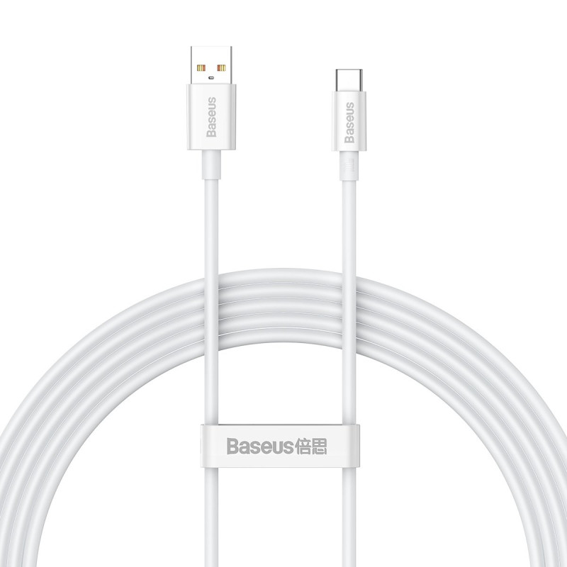 
Superior Series USB-A – USB-C greito įkrovimo laidas 100W 480Mb/ s 2m baltas
