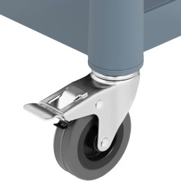 
Plastikinis maitinimo padavėjo vežimėlis 3 lentynos 630 x 400 mm iki 90 kg
