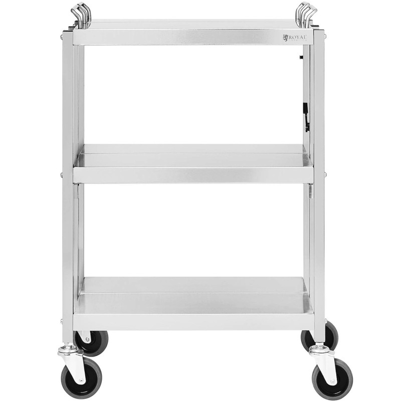 
Maitinimo padavėjo vežimėlis sulankstomas plieninis 3 lentynos 400 x 580 mm iki 90 kg
