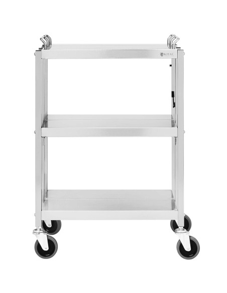 
Maitinimo padavėjo vežimėlis sulankstomas plieninis 3 lentynos 400 x 580 mm iki 90 kg
