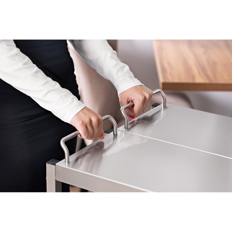 
Maitinimo padavėjo vežimėlis sulankstomas plieninis 3 lentynos 400 x 580 mm iki 90 kg
