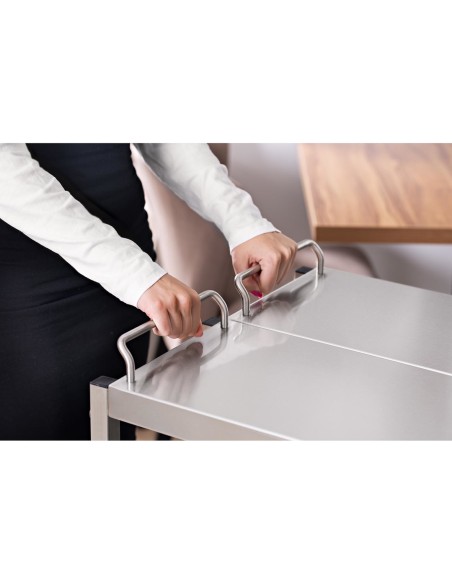 
Maitinimo padavėjo vežimėlis sulankstomas plieninis 3 lentynos 400 x 580 mm iki 90 kg
