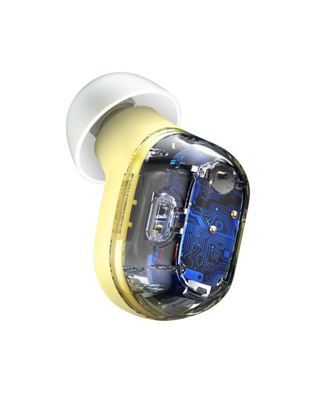 Encok WM01 TWS Bluetooth 5.3 į ausis įdedamos belaidės ausinės geltonos spalvos Encok WM01 TWS Bluetooth 5.3 į ausis įdedamos belaidės ausinės geltonos spalvos