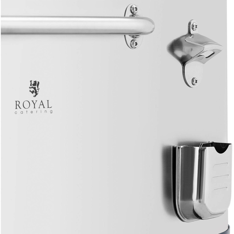 
Šaldytuvo konteineris, barmeno vežimėlis ledo gėrimams, su atidarytuvu ir lentyna, 77 l
