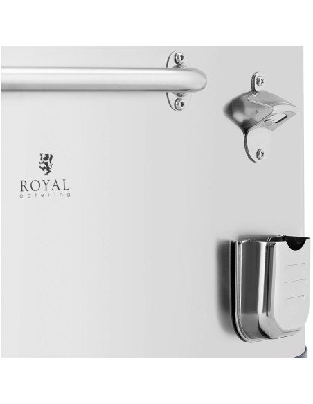 
Šaldytuvo konteineris, barmeno vežimėlis ledo gėrimams, su atidarytuvu ir lentyna, 77 l
