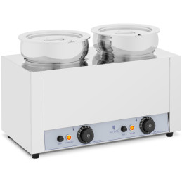 
Bain marie elektrinis šildytuvas šokolado fondiu sriubos stotis 1000 W 2 x 7 l
