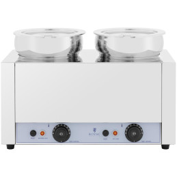 
Bain marie elektrinis šildytuvas šokolado fondiu sriubos stotis 1000 W 2 x 7 l
