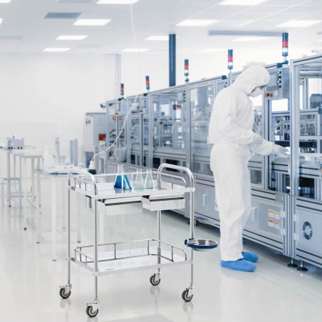 Laboratorinis kosmetinis gydymo vežimėlis pagamintas iš plieno, 2 lentynos, 2 stalčiai, 65 x 60 x 86 cm, 20 kg
 
Laboratorinis kosmetinis gydymo vežimėlis pagamintas iš plieno, 2 lentynos, 2 stalčiai, 65 x 60 x 86 cm, 20 kg