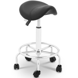
Saddle kosmetinė taburetė ant ratų Frankfurt iki 150 kg juoda
