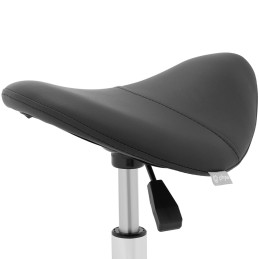 
Saddle kosmetinė taburetė ant ratų Frankfurt iki 150 kg juoda

