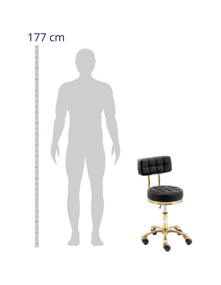 Taburetė, kosmetinė taburetė su atlošu ant ratukų, iki 150 kg GELA, juoda ir auksinė
 
Taburetė, kosmetinė taburetė su atlošu ant ratukų, iki 150 kg GELA, juoda ir auksinė
