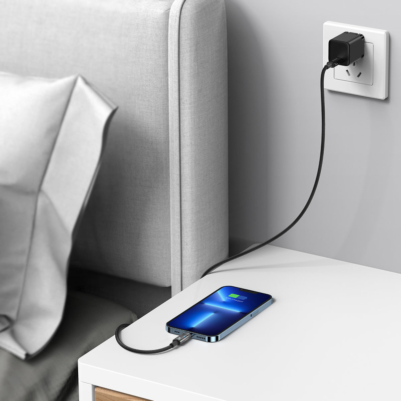 Explorer serijos kabelis USB-C laidas iPhone Lightning 20W 2m mėlynas