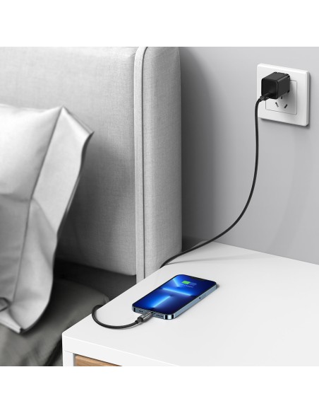Explorer serijos kabelis USB-C laidas iPhone Lightning 20W 2m mėlynas Explorer serijos kabelis USB-C laidas iPhone Lightning 20W 2m mėlynas