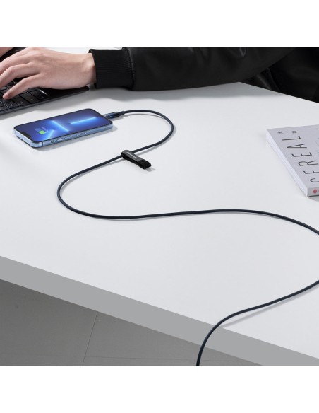 Explorer serijos kabelis USB-C laidas iPhone Lightning 20W 2m mėlynas Explorer serijos kabelis USB-C laidas iPhone Lightning 20W 2m mėlynas