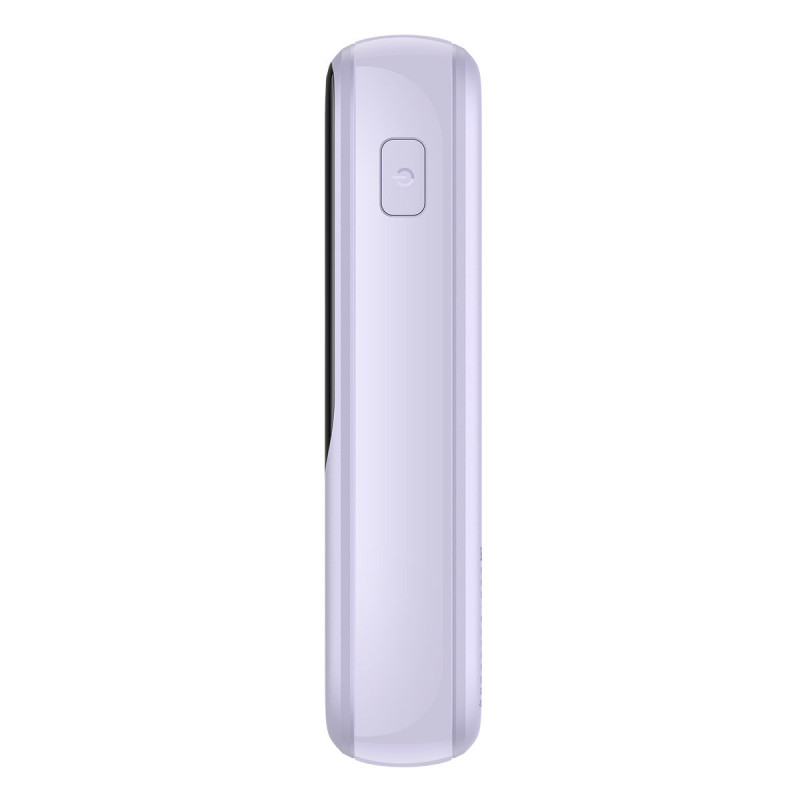 Qpow Powerbank 10000mAh įtaisytas USB Type-C laidas 22.5W Quick Charge violetinė