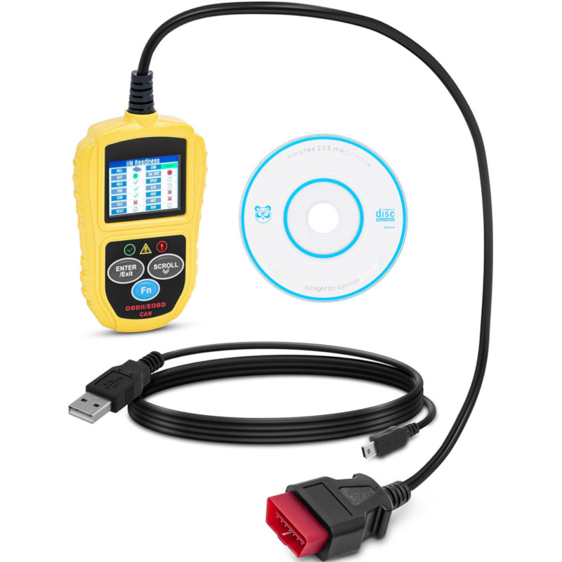 
OBD2 automobilių diagnostikos skaitytuvo testeris 8-18V VIN/ ID/ CVN/ PCM/ ECU
