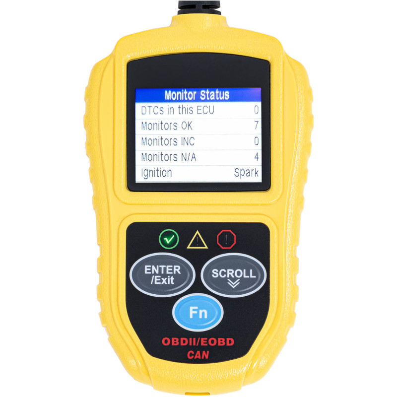 OBD2 automobilių diagnostikos skaitytuvo testeris 8-18V VIN/ ID/ CVN/ PCM/ ECU