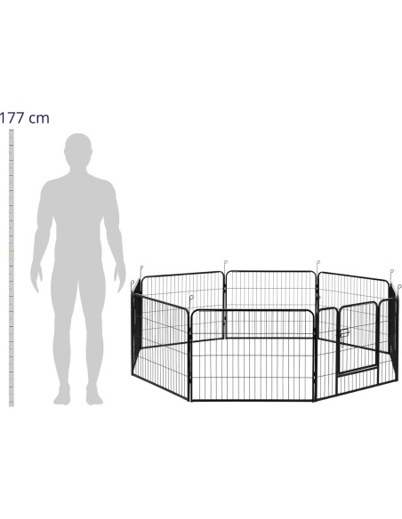 
Maniežas ir bėgimas šunims ir šuniukams su vartais, aukštis 61 cm, 8 segmentai
