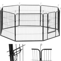 
Maniežas ir bėgimas šunims ir šuniukams su vartais, aukštis 81 cm, 8 segmentai
