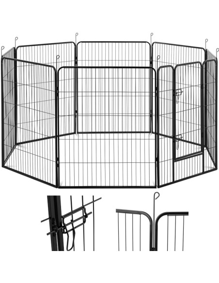 
Maniežas ir bėgimas šunims ir šuniukams su vartais, aukštis 100 cm, 8 segmentai
