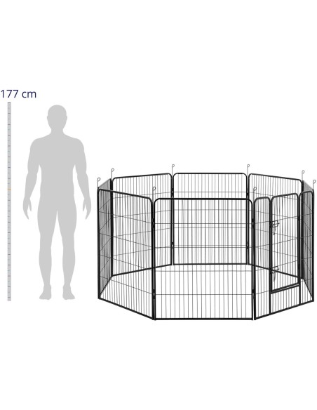 
Maniežas ir bėgimas šunims ir šuniukams su vartais, aukštis 100 cm, 8 segmentai
