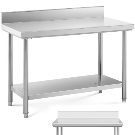 Stalas, nerūdijančio plieno, sieninis stalviršis su briauna ir lentyna 120x60cm
 
Stalas, nerūdijančio plieno, sieninis stalviršis su briauna ir lentyna 120x60cm