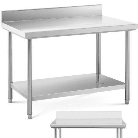 Stalas, nerūdijančio plieno, sieninis stalviršis su briauna ir lentyna 120x70cm
 
Stalas, nerūdijančio plieno, sieninis stalviršis su briauna ir lentyna 120x70cm