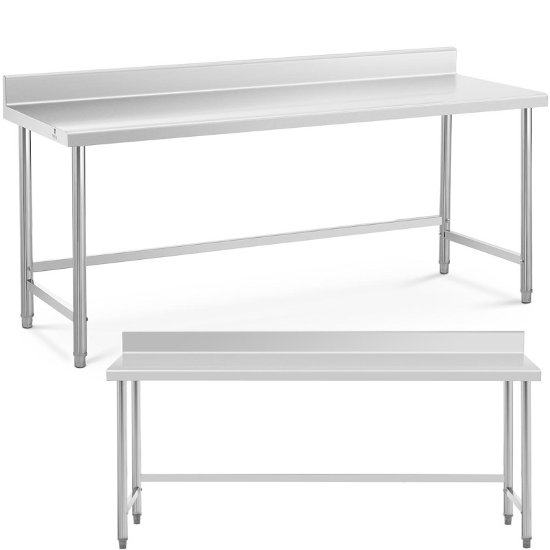 Stalas, nerūdijančio plieno, sieninis stalviršis su briauna 200x70cm
Stalas, nerūdijančio plieno, sieninis stalviršis su briauna 200x70cm