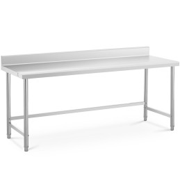 
Stalas, nerūdijančio plieno, sieninis stalviršis su briauna 200x70cm
