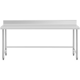 
Stalas, nerūdijančio plieno, sieninis stalviršis su briauna 200x70cm

