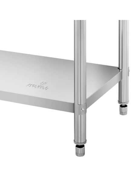Stalas, nerūdijančio plieno, sieninis stalviršis su briauna, 2 lentynos, 200x60cm
 
Stalas, nerūdijančio plieno, sieninis stalviršis su briauna, 2 lentynos, 200x60cm