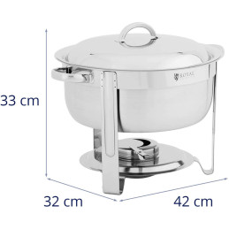 
Buffet bain-marie šildytuvas pastos pagrindo indams, apvalus, 5L

