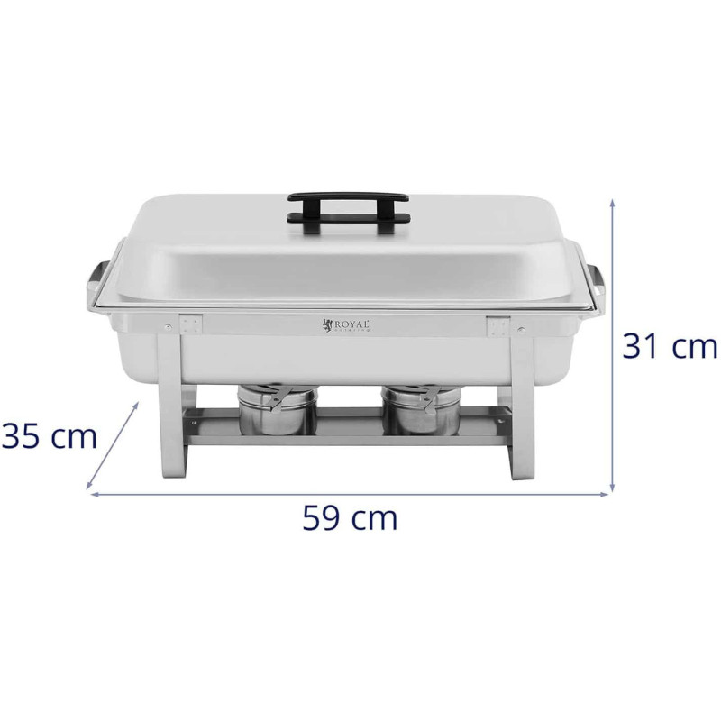 Buffet bain-marie šildytuvas indams su šildytuvo pasta 1/ 2 GN + 2x 1/ 4 GN