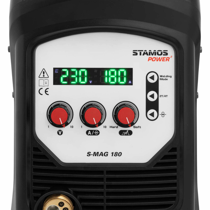 
Migomat suvirinimo aparatas su MIG/ MAG vielos tiektuvu 2T/ 4T 230V 180A
