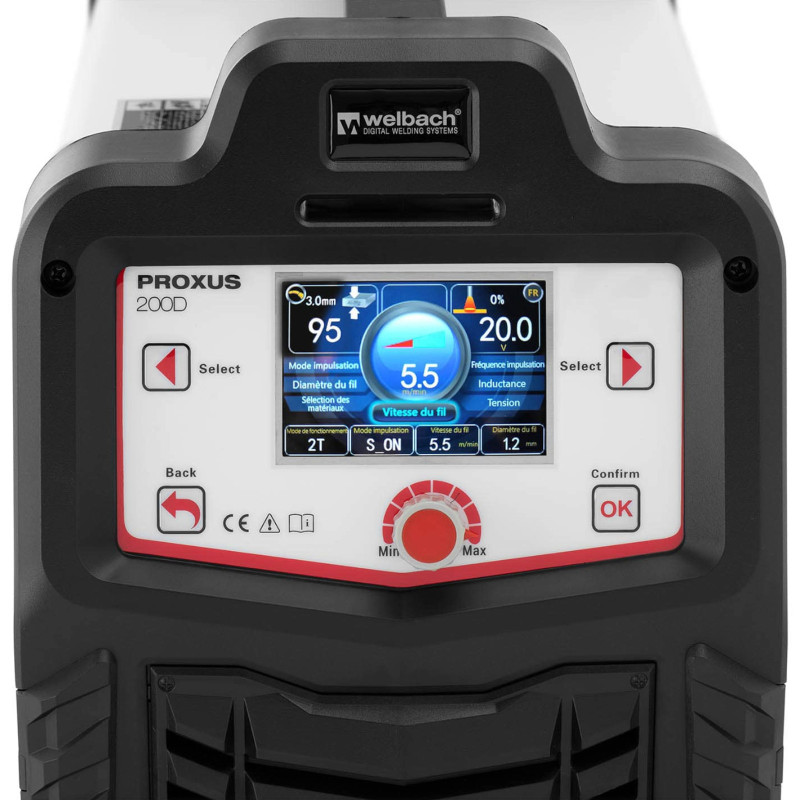 PROXUS 200D migomat TIG MIG/ MAG suvirinimo aparato sinergijos ciklas 100% 230V 200A