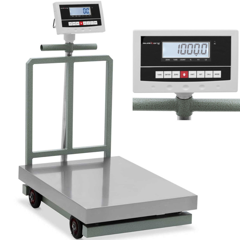 
Platforminės svarstyklės 80x60cm mobilus sandėlis 1000kg / 0,2kg
