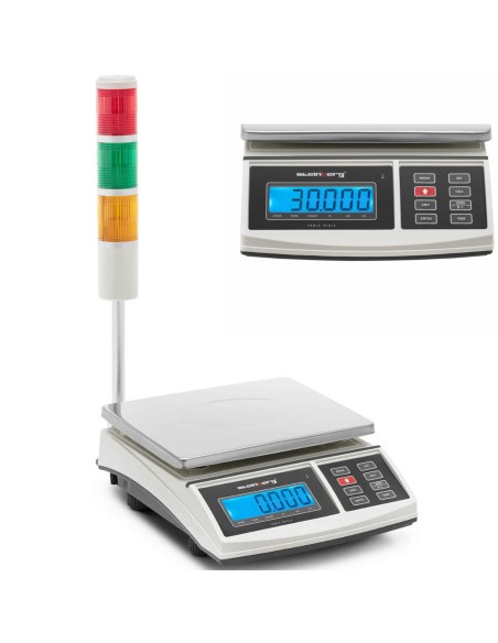 Pašto svarstyklės su LCD signalų stulpeliu 3kg / 1g
 
Pašto svarstyklės su LCD signalų stulpeliu 3kg / 1g
