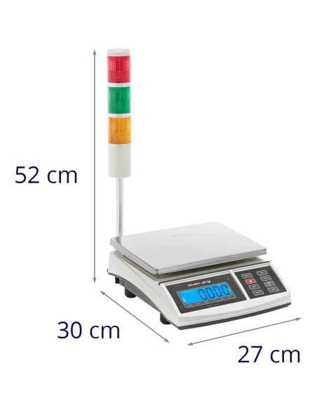Pašto svarstyklės su LCD signalų stulpeliu 3kg / 1g
 
Pašto svarstyklės su LCD signalų stulpeliu 3kg / 1g