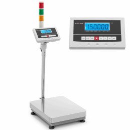 
Sandėlio platforminės svarstyklės su LCD šviesos stulpeliu 150kg / 0,005kg
