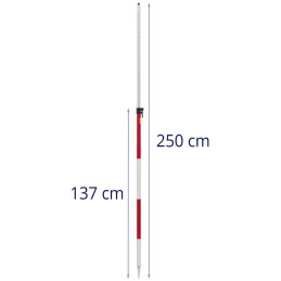 
Geodezinis stulpas veidrodinei prizmei, sulankstomas, sk. 32mm ilgis 2,5m
