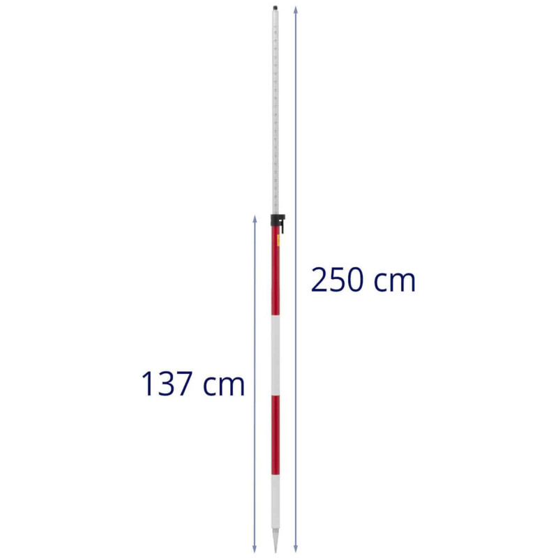 Geodezinis stulpas veidrodinei prizmei, sulankstomas, sk. 32mm ilgis 2,5m